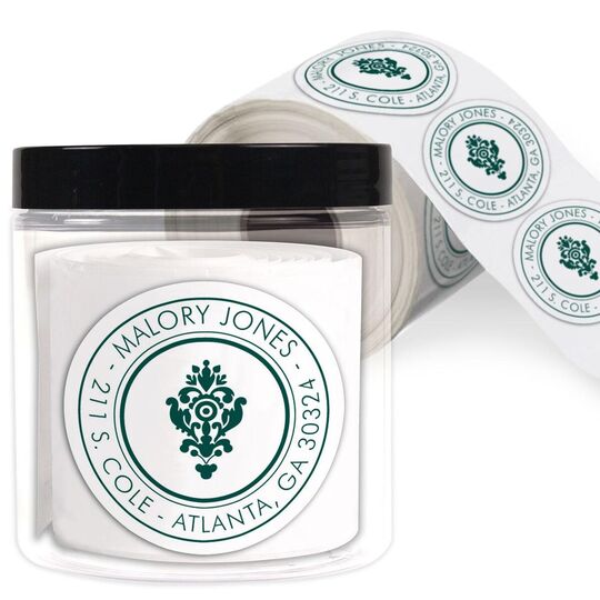 Filigree Round Address Labels